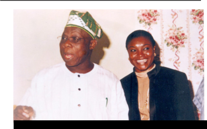 Funke with President Olusegun Babasanjo